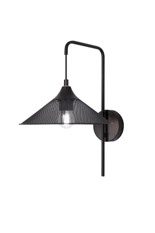 Kinkiet metalowy czarny E27 Kiruna Ledea
