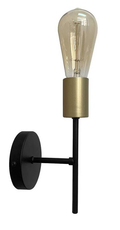 Kinkiet czarno-złoty lampa ścienna Crespilo