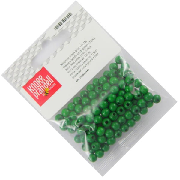 korale drewniane fi 6mm 125szt zielone KNORR 216026443
