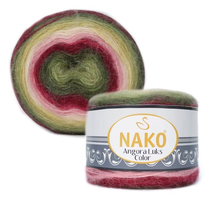 włóczka NAKO ANGORA LUKS COLOR 150g kol. 81909