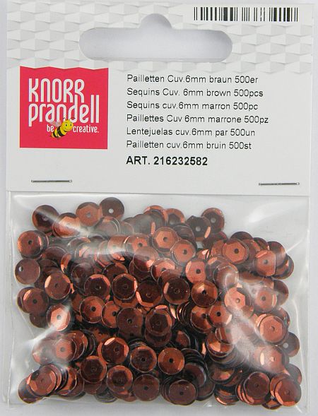 cekiny fi 6mm kol. brązowy 500szt KNORR 216232582