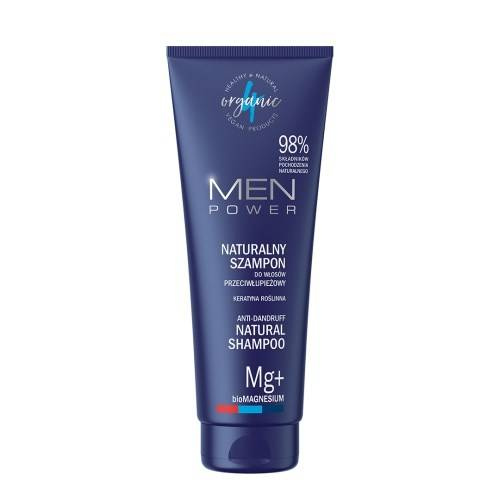 4organic MEN POWER naturalny przeciwłupiezowy szampon do włosów 250 ml