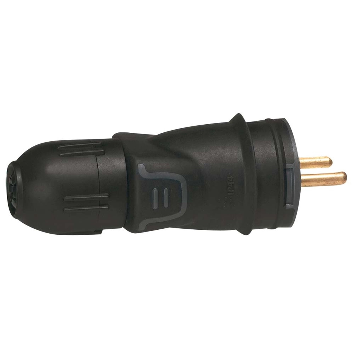 Legrand Wtyczka gumowa z dławikiem 2P+Z 16 A czarna
