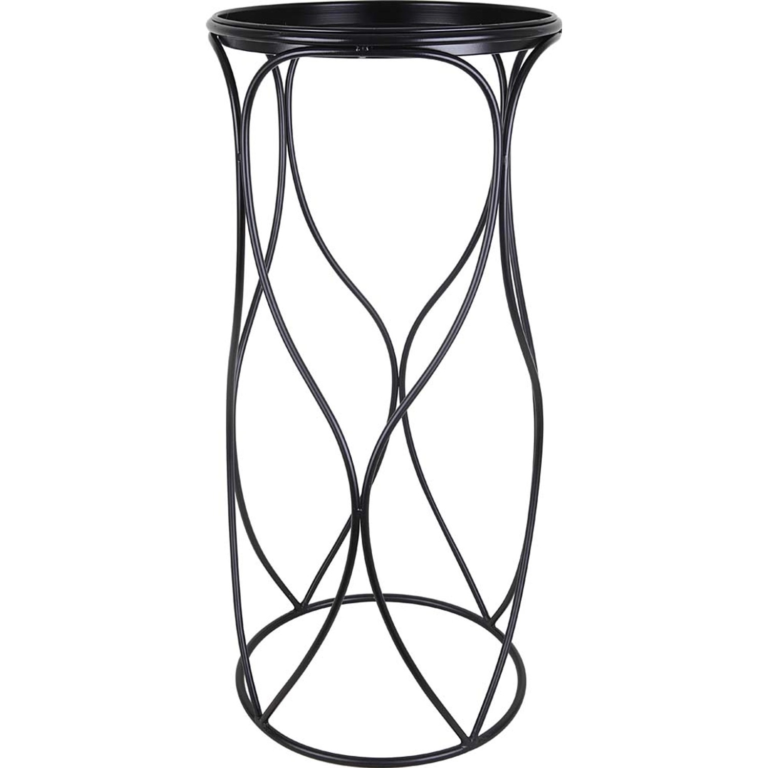 Kwietnik Twister L metal czarny - wys. 71 cm