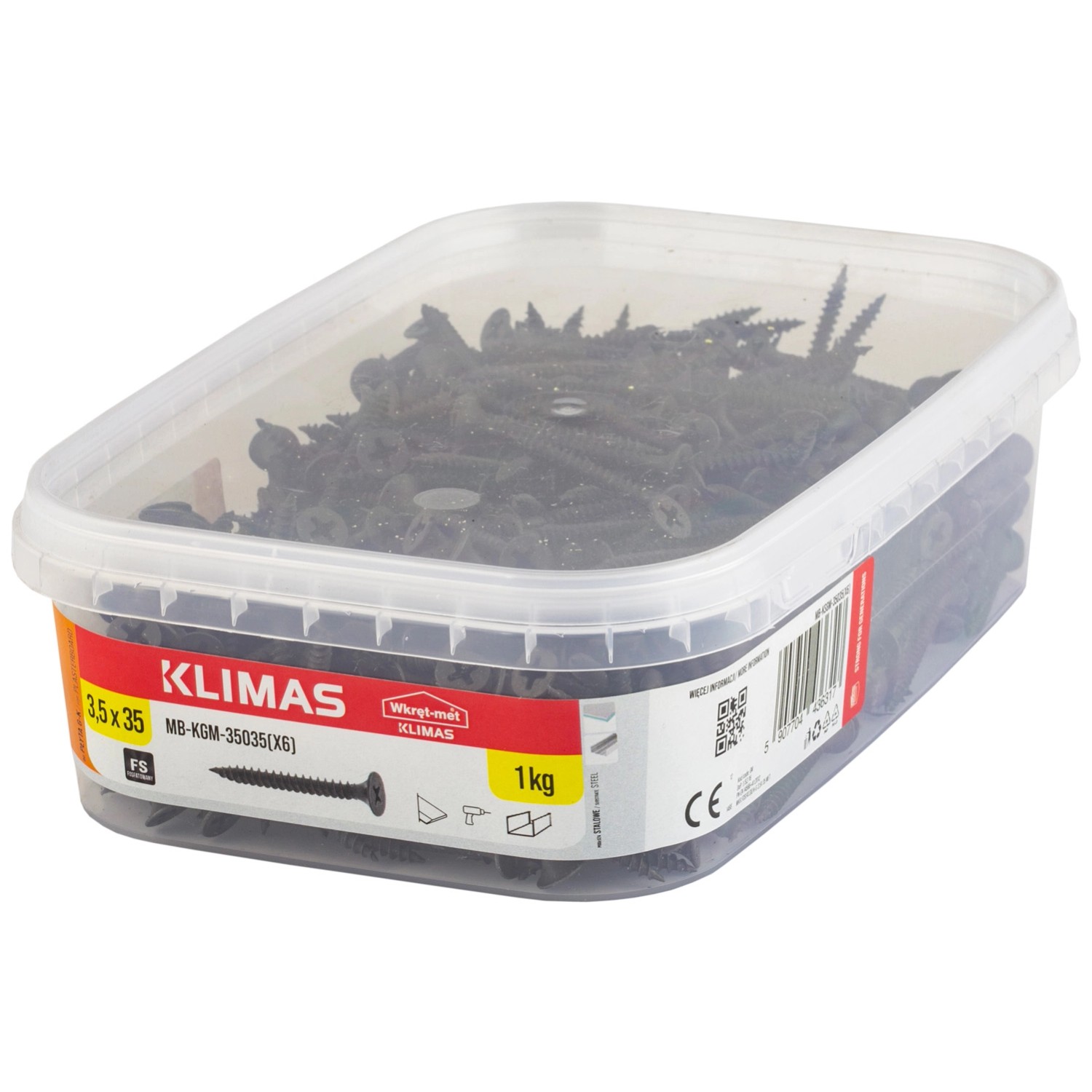 Klimas Wkręt do płyty GK/metal 3,5 mm x 35 mm, opak. 1,05 kg