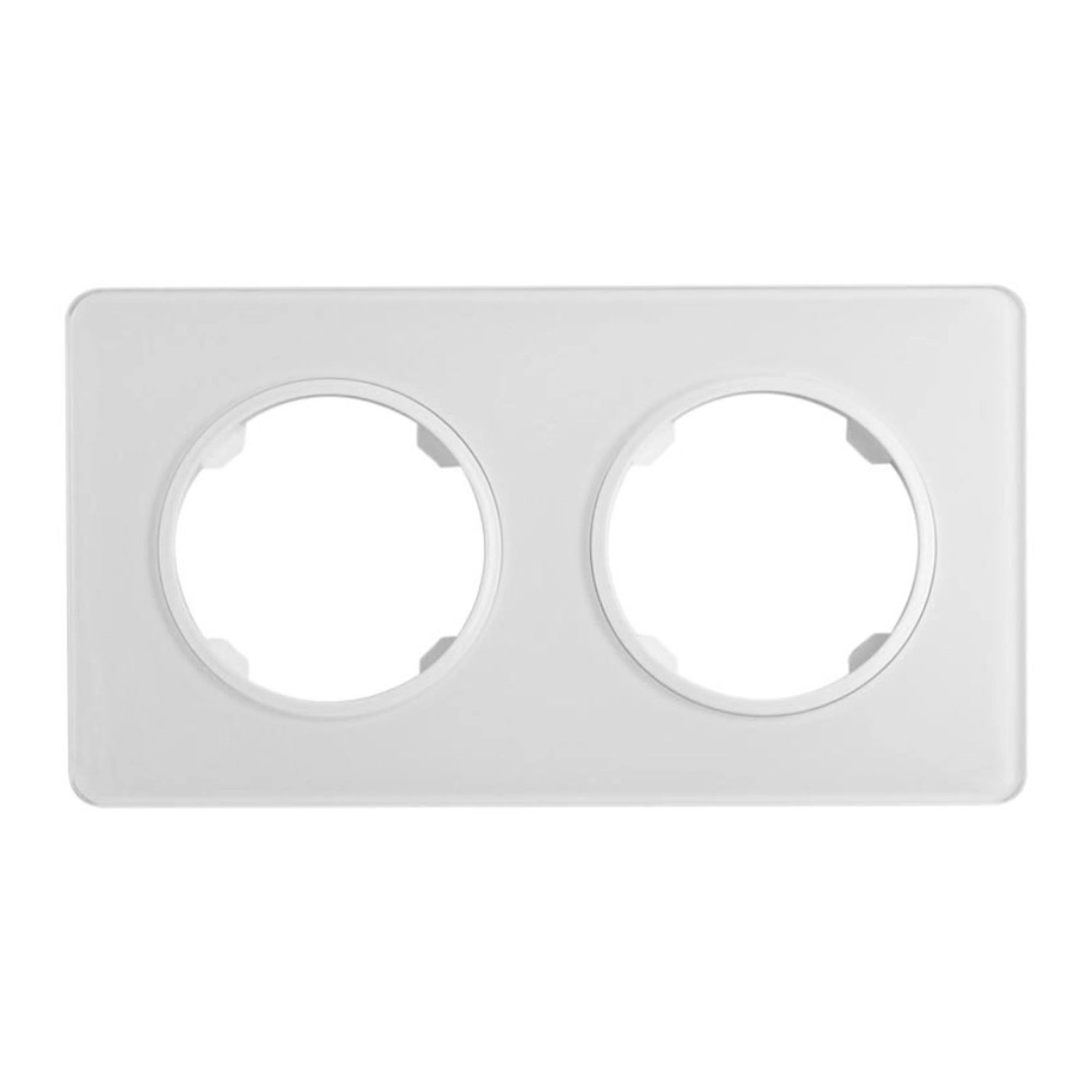 Electromalt Ramka Oval 2-krotna szkło biała