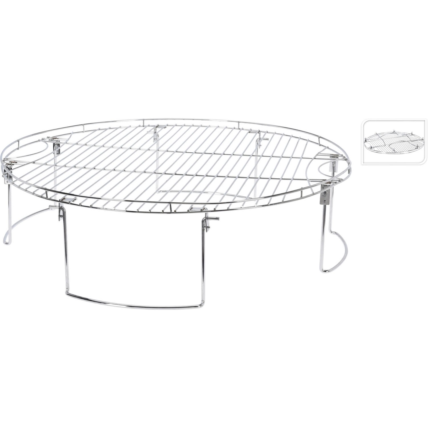 Ruszt grillowy ze składanymi nóżkami - śr. 65 cm