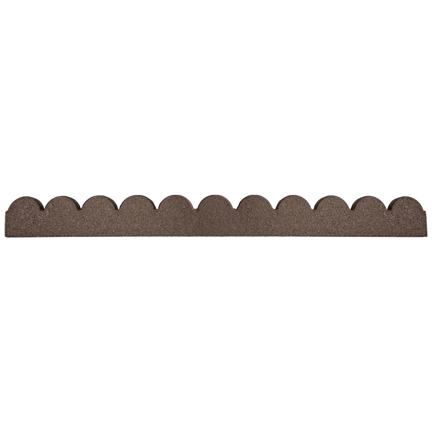 Obrzeże recyklingowe Scalloped brąz 10x5x120 cm