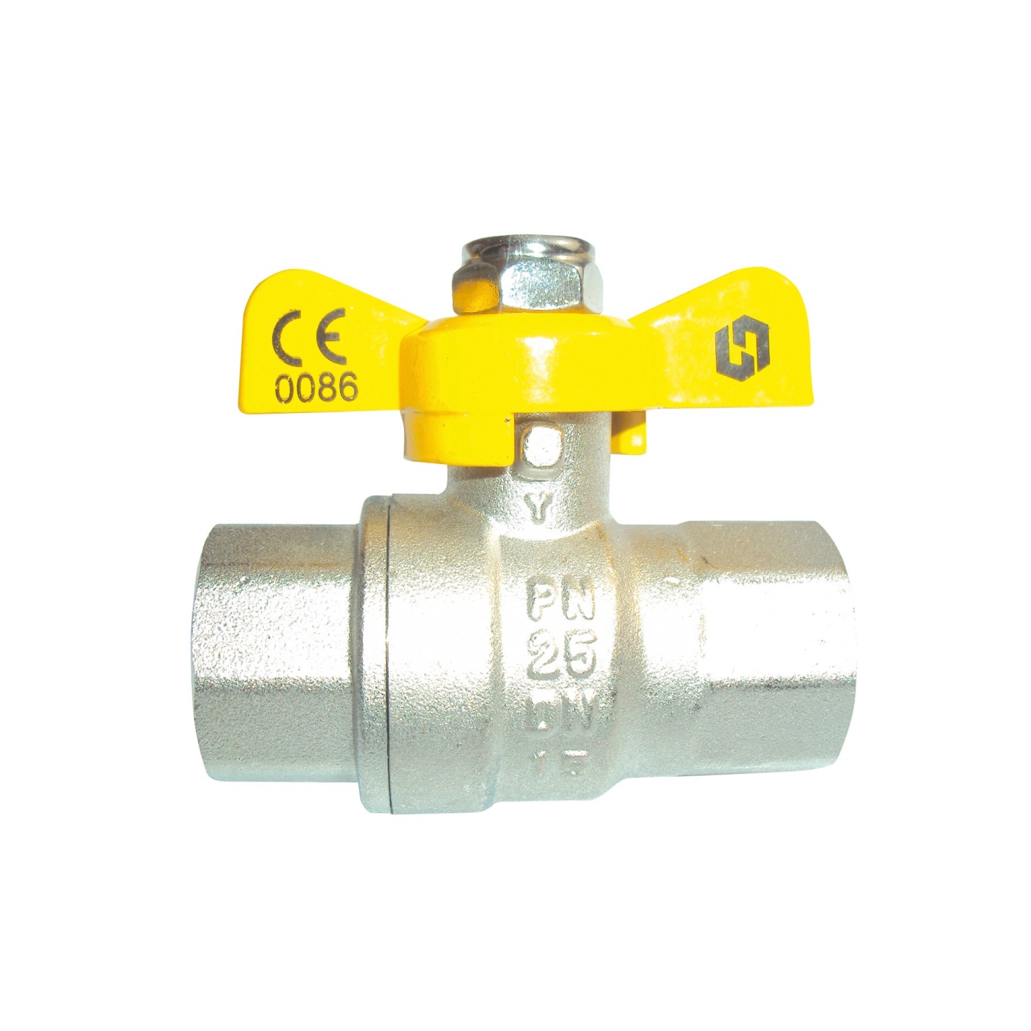 Invena Zawór gazowy z motylkiem GW/GW 1/2"