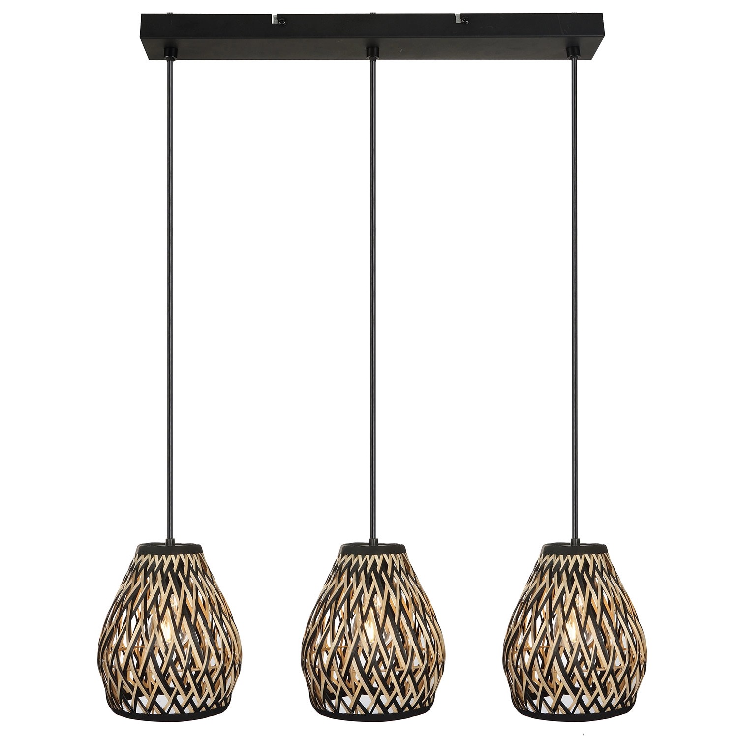 Reality Lampa wisząca Carmina 3x40W E27 bambus