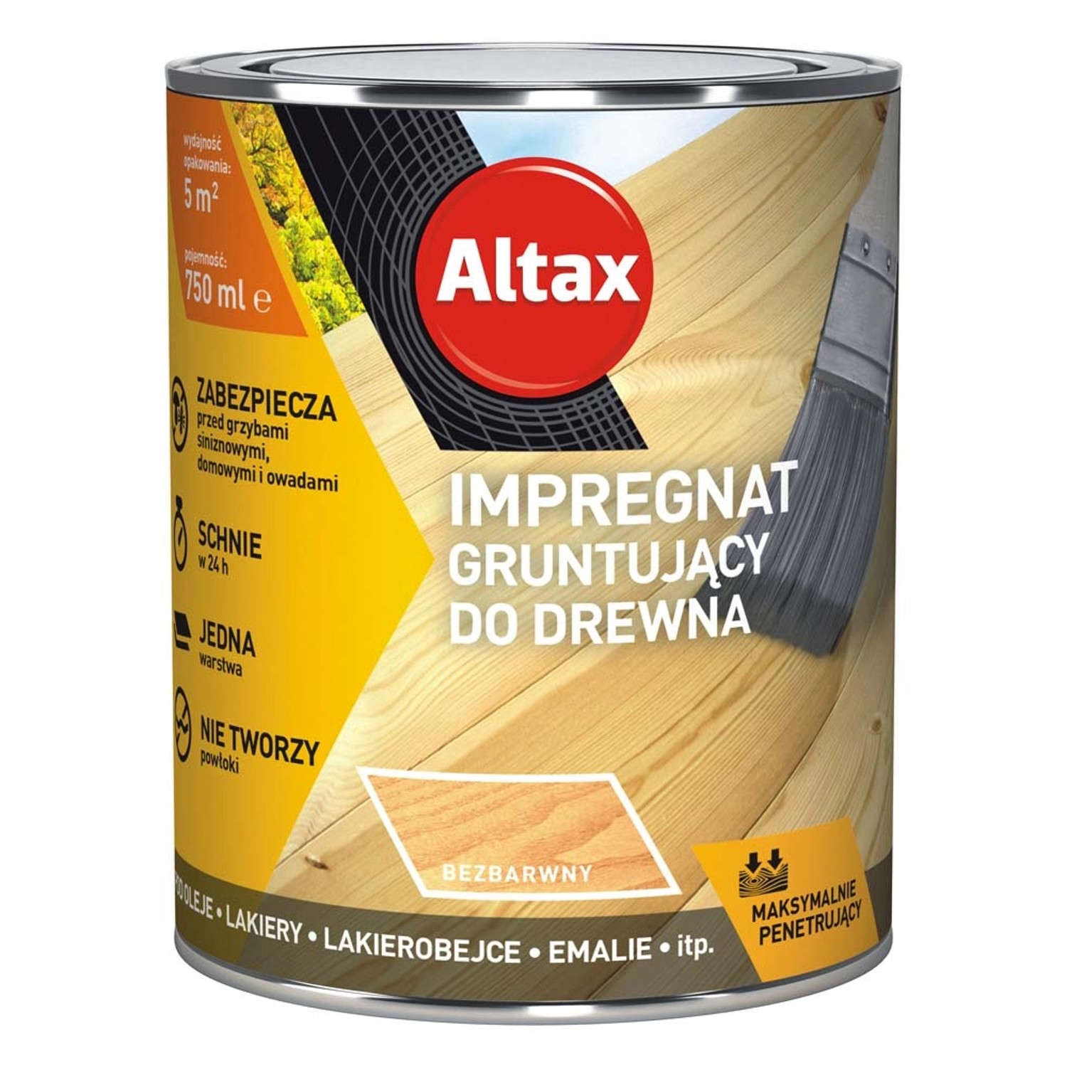 Altax Impregnat gruntujący do drewna bezbarwny - 0,75L