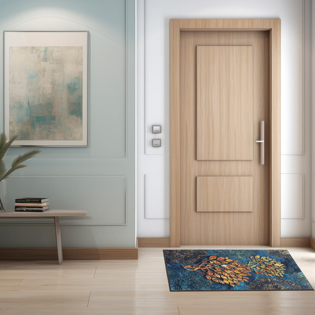 Wycieraczka dywanowa, wewnętrzna, antypoślizgowa, Heos New 125 drzewo szczęścia- 60x100 cm