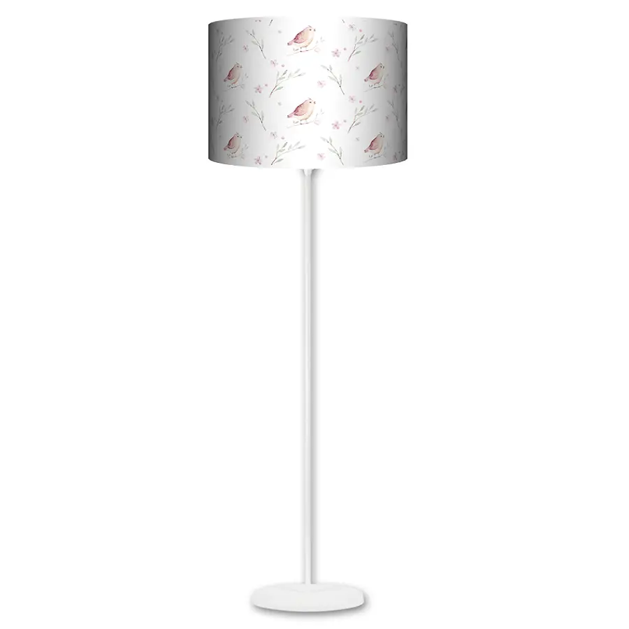 Lampa stojąca MAXI Ptaszki i gałązki - kolor podstawy do wyboru FL - szary