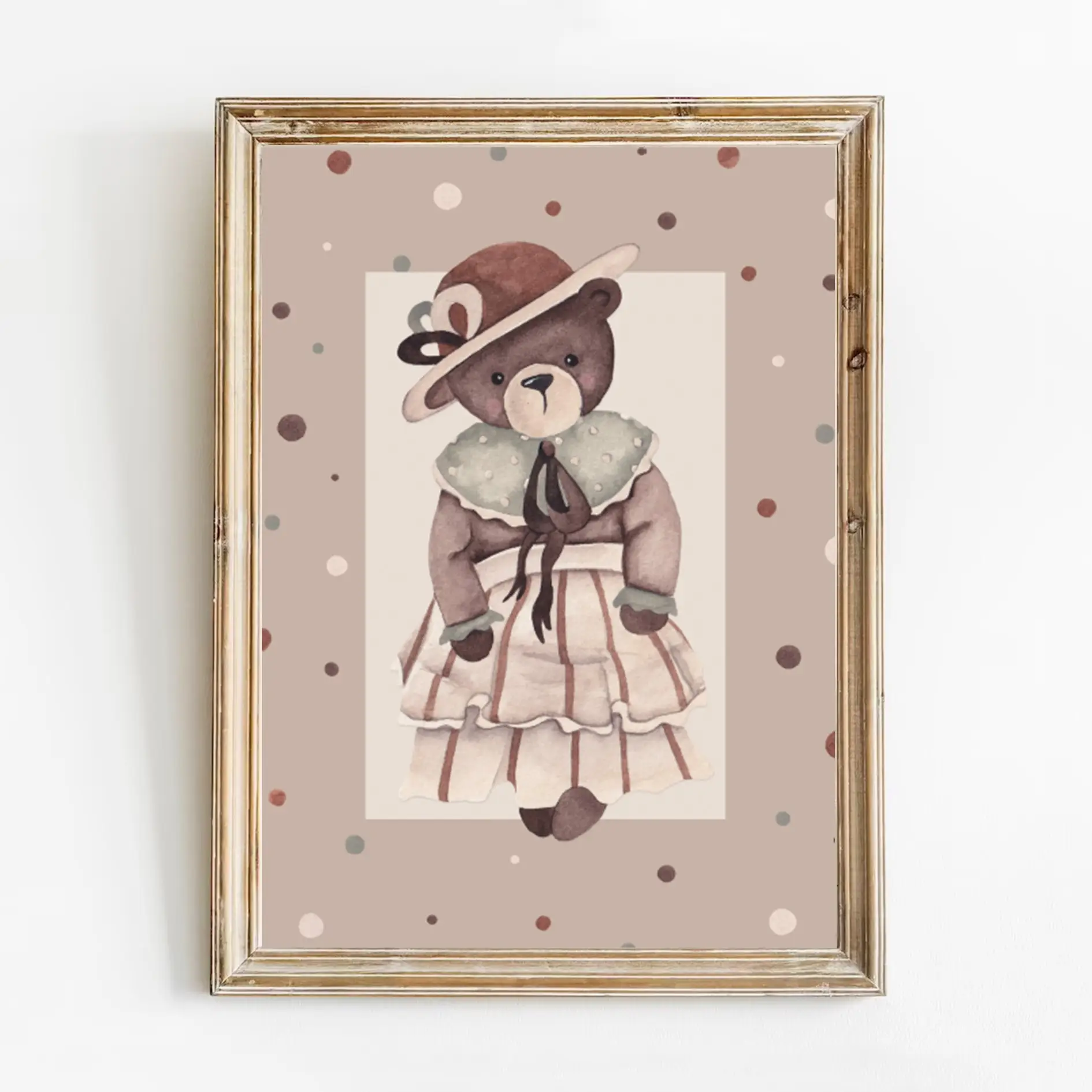 Plakat Retro Niedźwiadek Mama - Sam plakat A4