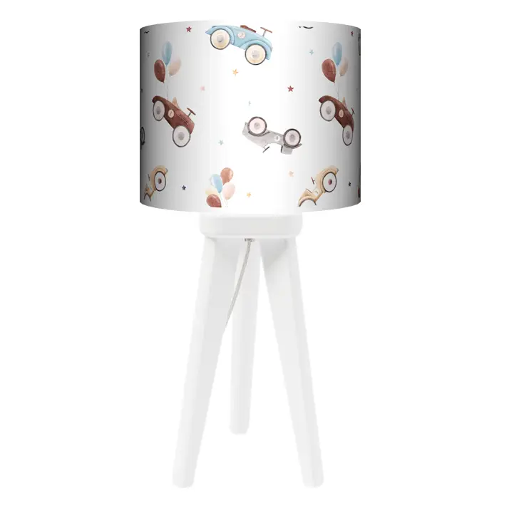 Lampa Trójnóg mała Retro Autka kolor podstawy do wyboru FL - buk