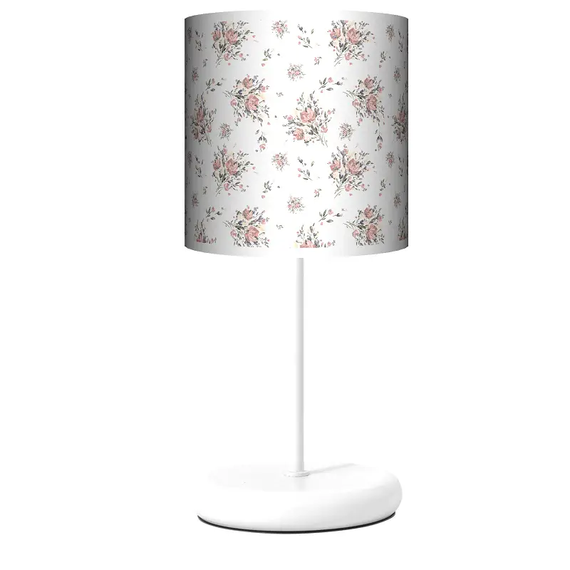 Lampa stojąca EKO VINTAGE FLOWERS - kolor podstawy biały FL