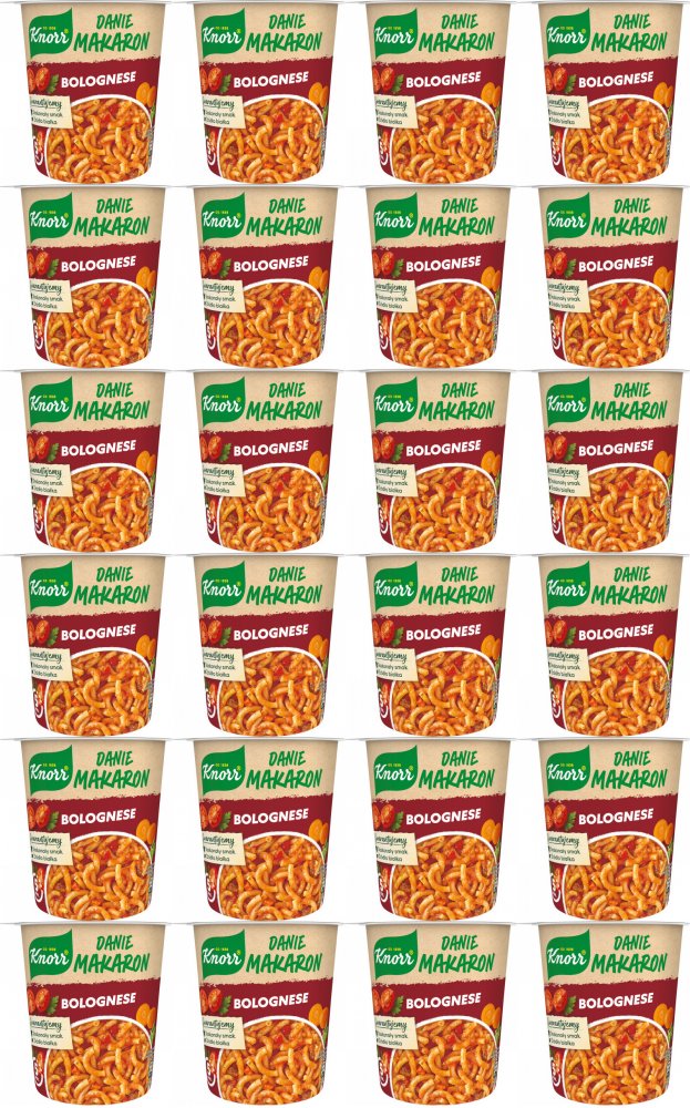 24x Danie w kubku Knorr Danie Makaron, bolognese, 60g