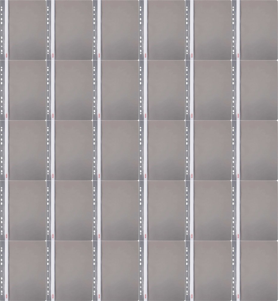 100x Skoroszyt plastikowy oczkowy Biurfol, twardy, A4, do 200 kartek, szary