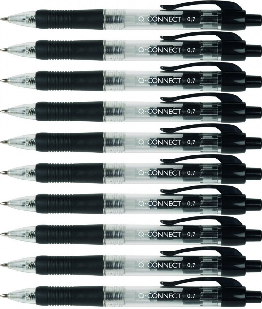 10x Długopis automatyczny Q-Connect, 1mm, czarny