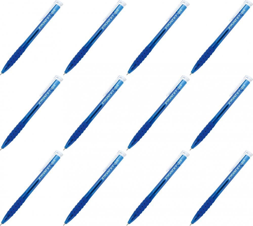 12x Długopis automatyczny Grand GR-5256 JetPoint, 0.7mm, niebieski