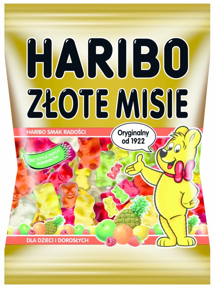 Żelki Haribo Goldbaren Złote misie, mix smaków owocowych, 85g