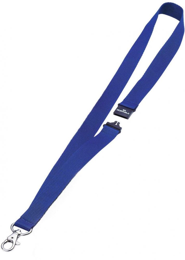 Taśma tekstylna z karabińczykiem Durable, 2x44cm, 10 sztuk, granatowy