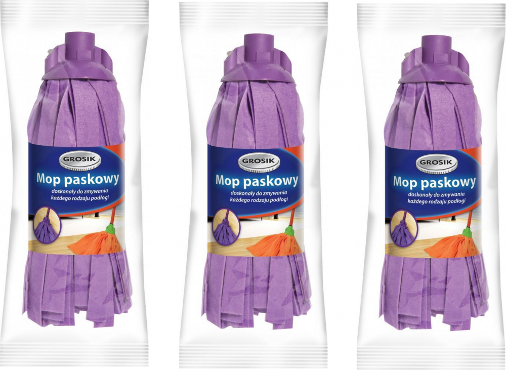 3x mop paskowy Grosik- końcówka