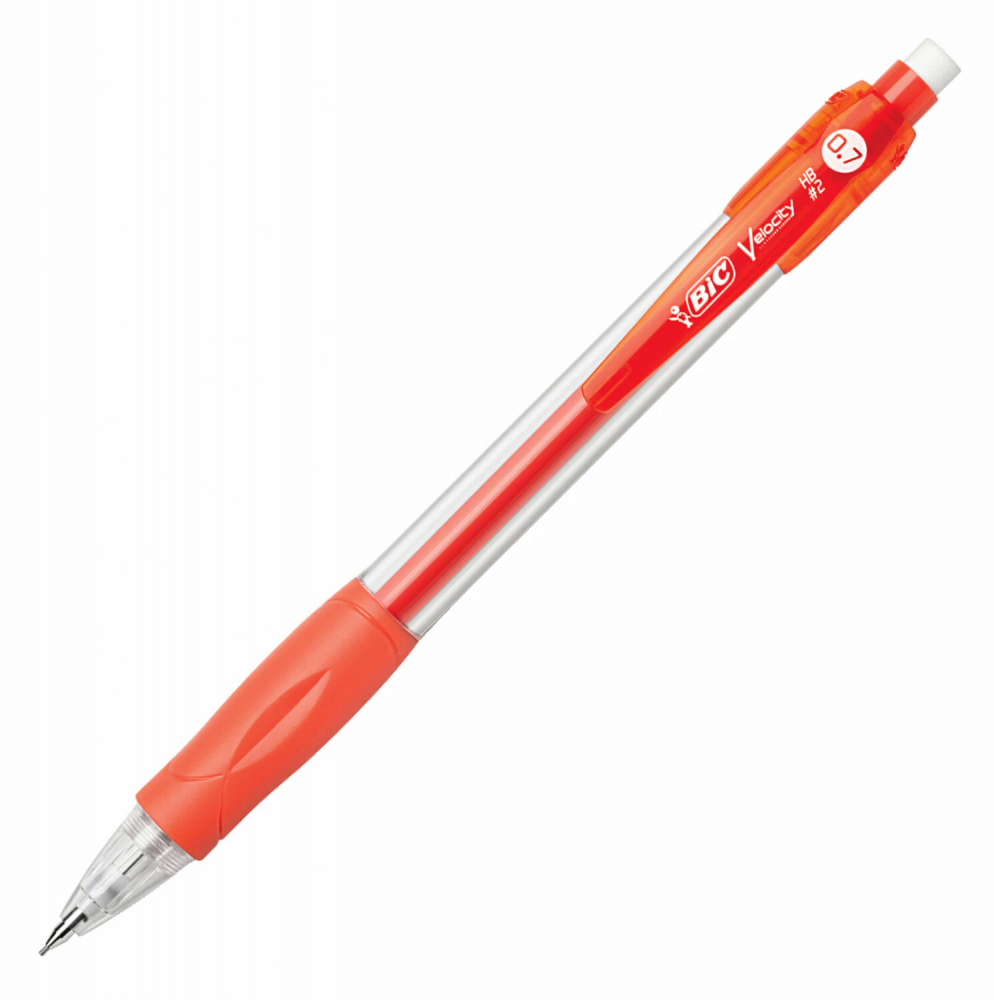 Ołówek automatyczny Bic Velocity, 0.7mm, z gumką, 12 sztuk, mix kolorów