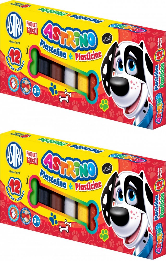 2x Plastelina Astra Astrino, 12 kolorów