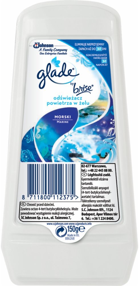 Odświeżacz powietrza Glade by Brise, morski, żel, 150g
