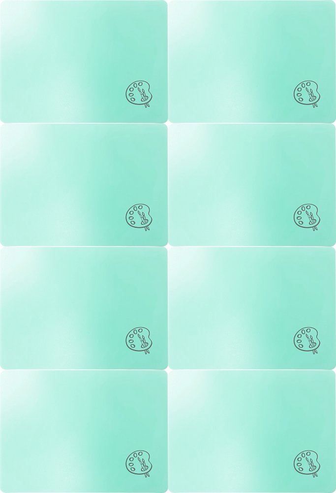 8x Podkładka do prac plastycznych Biurfol, A4, 280x380mm, pastelowy zielony
