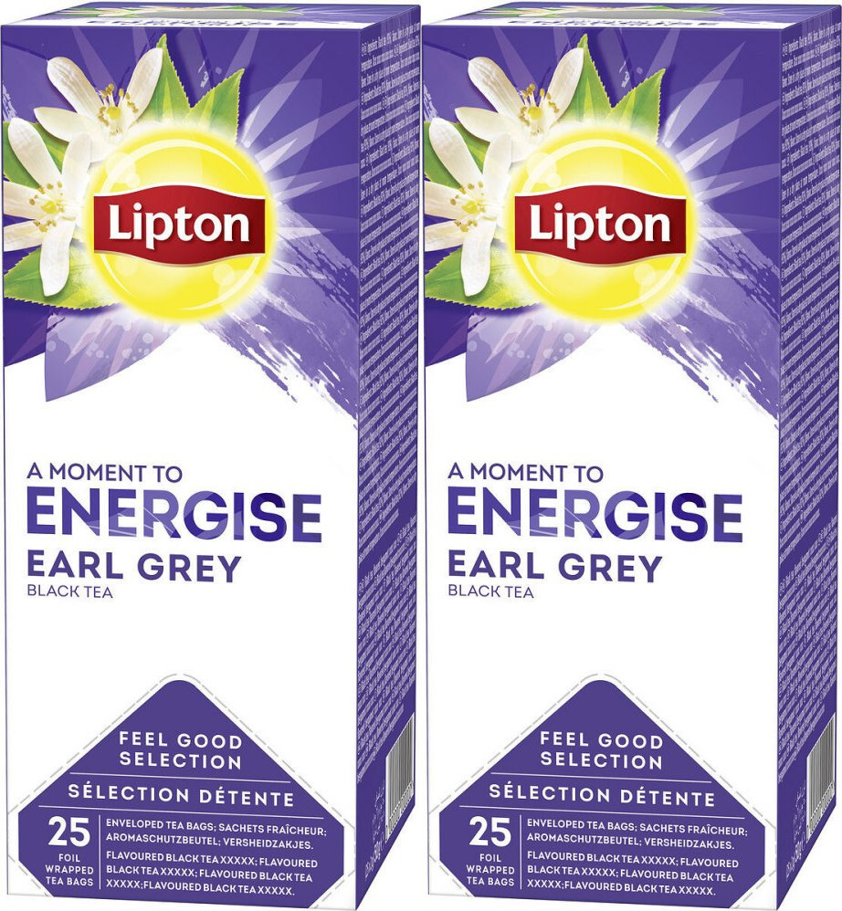 2x Herbata Earl Grey w kopertach Lipton Classic, 25 sztuk x 2g