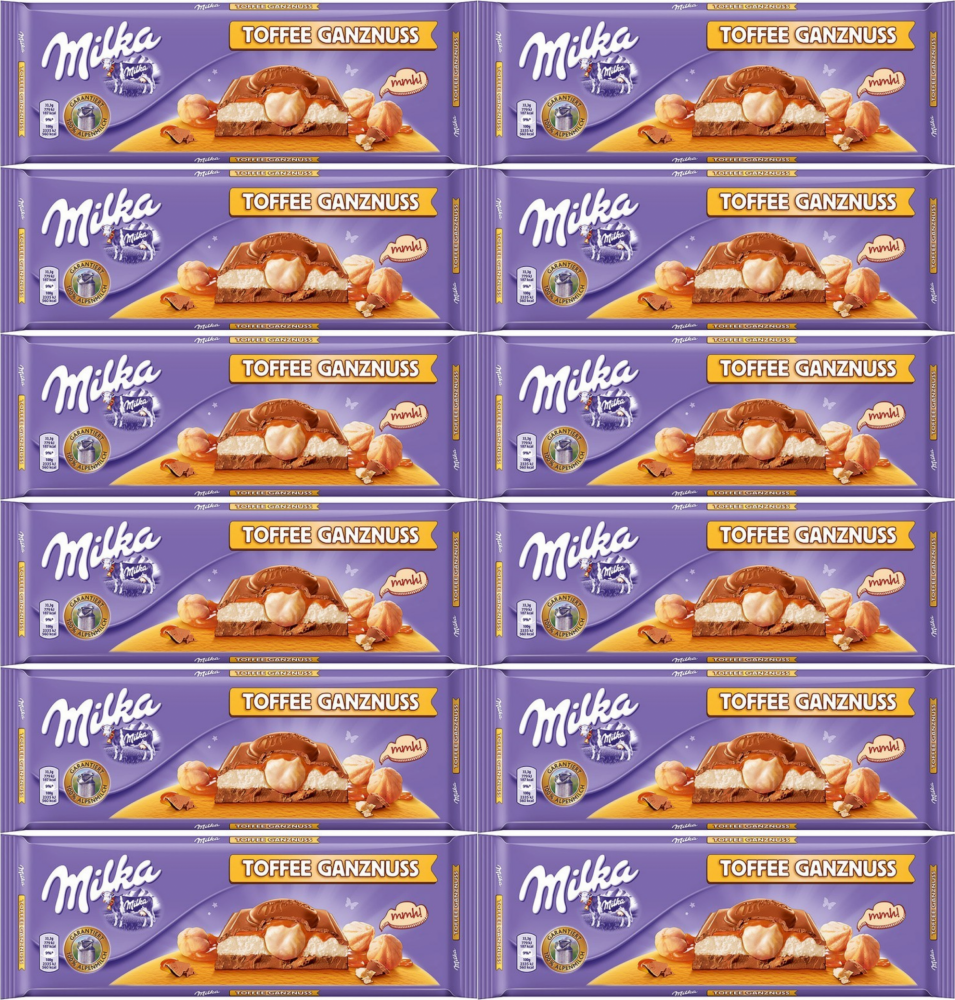 12x Czekolada Milka, toffee, 300 g