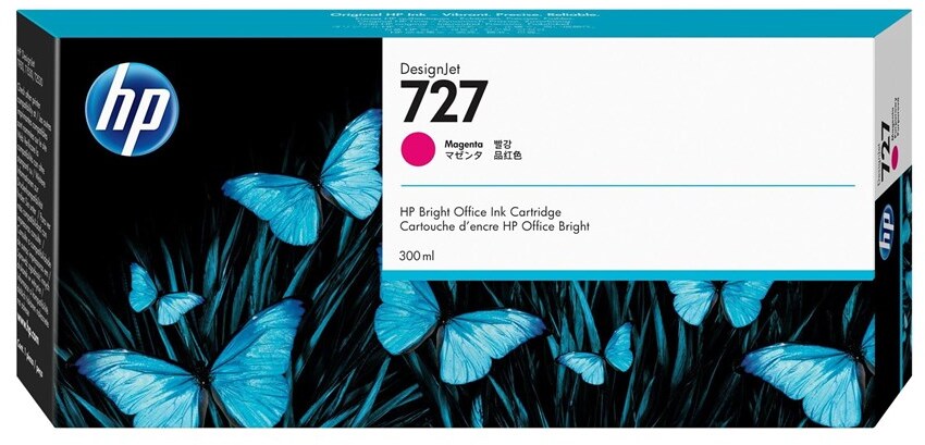 Tusz HP 727 (F9J77A), 300ml, magenta (purpurowy)