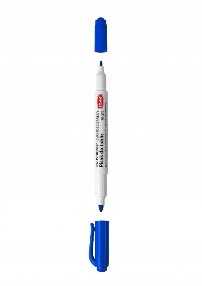 Marker suchościeralny Toma, 270, dwustronny, okrągła, 0.8/1.5 mm, niebieski