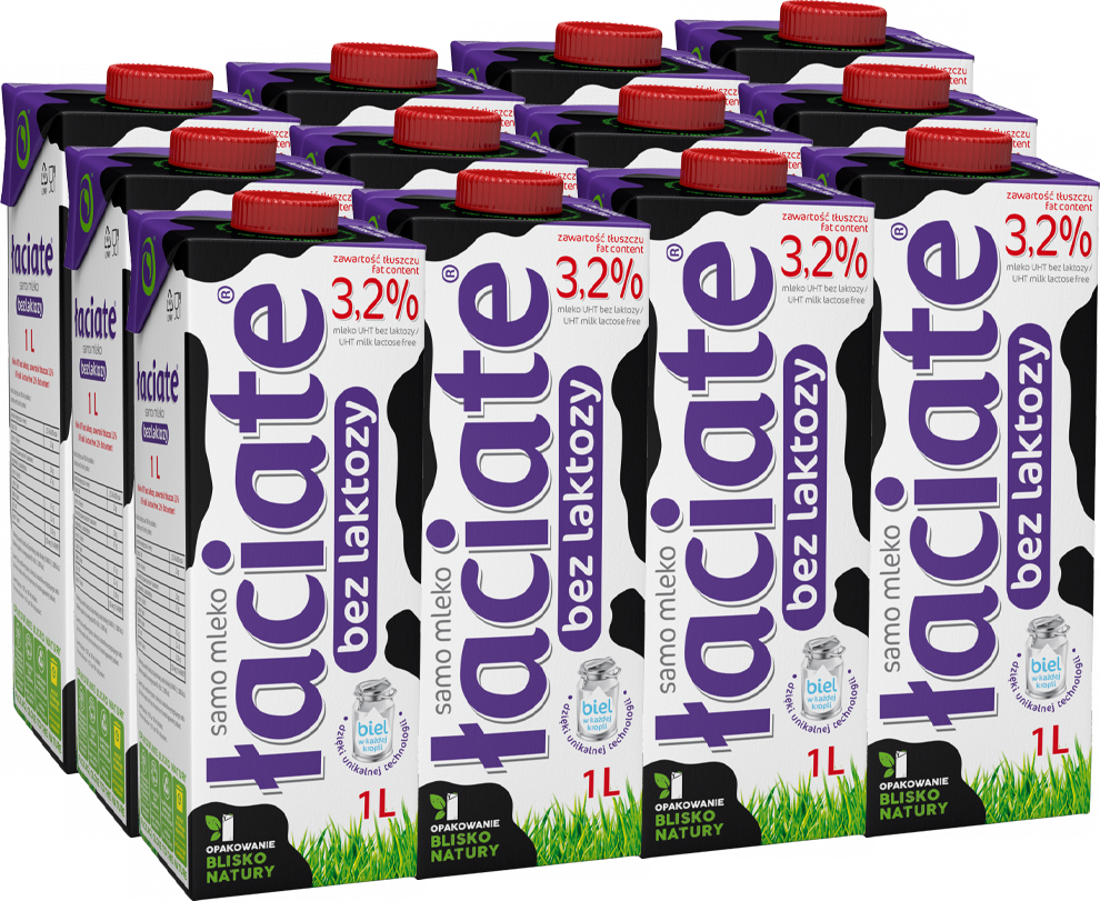 12x Mleko UHT Łaciate, bez laktozy, 3.2%, 1l