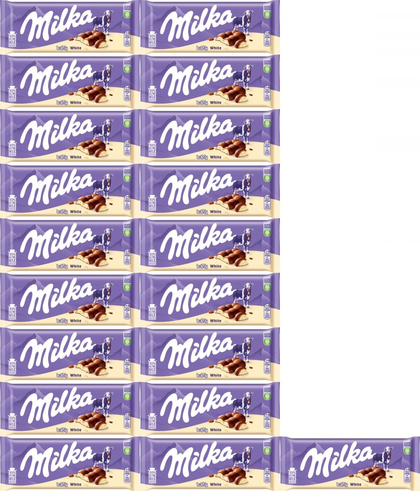 20x Czekolada Milka, Bubbly White, 95g