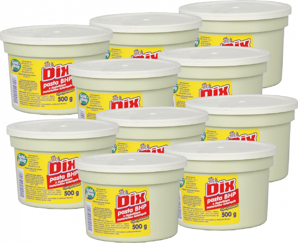 10x Pasta BHP Gold Drop Dix, 500g, cytrynowy