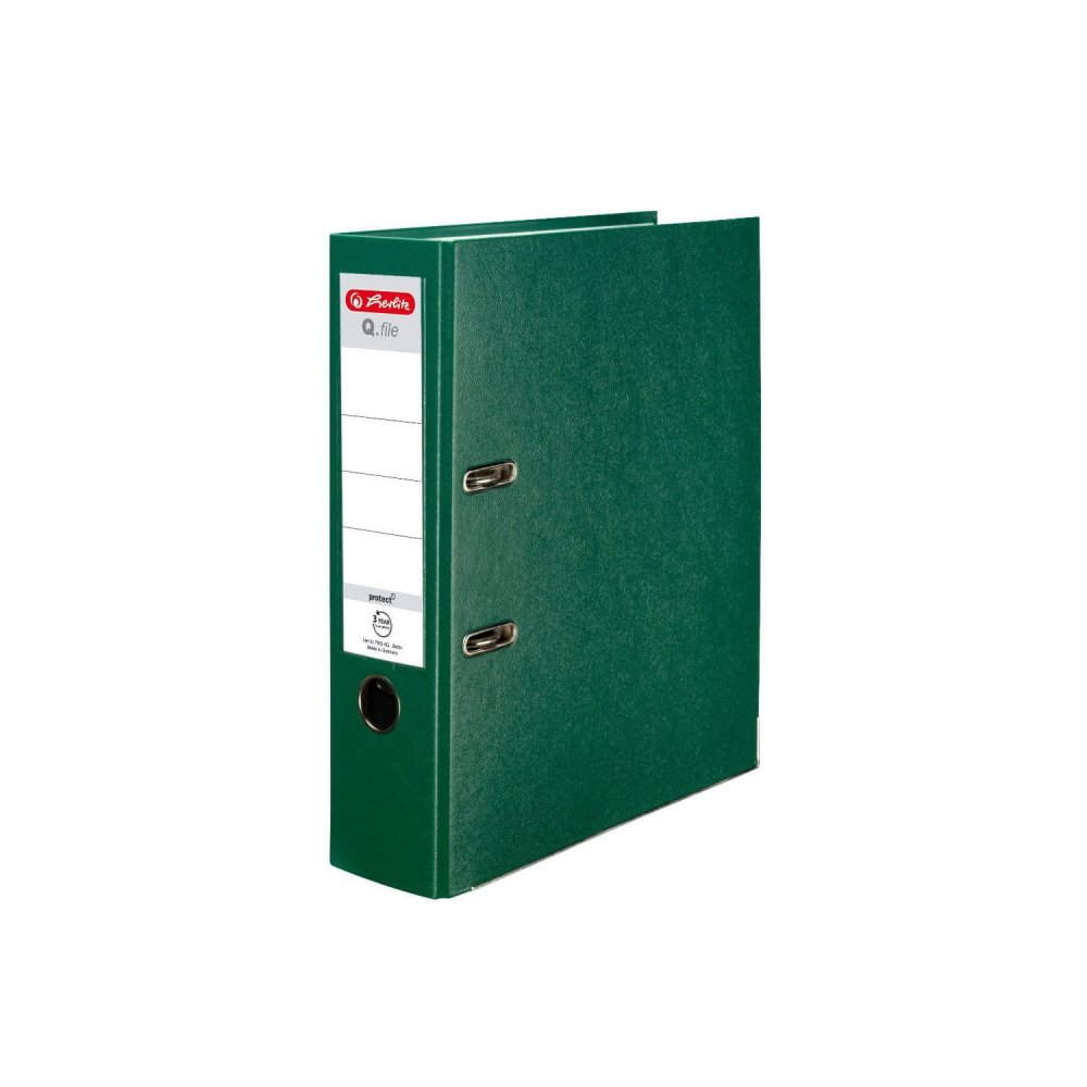 Segregator A4 Herlitz Q.file, 80mm, zielony