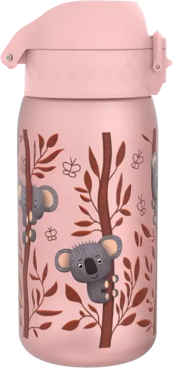 Bidon ION8 Koala, recyclon/tritan, 350ml, różowy