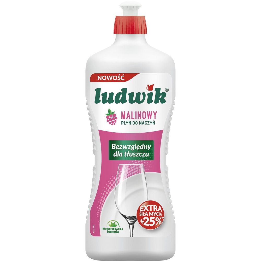Płyn do naczyń Ludwik, malinowy, 900g