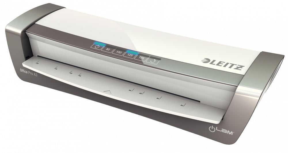 Laminator Leitz iLam Office Pro, A3, biało-srebrny