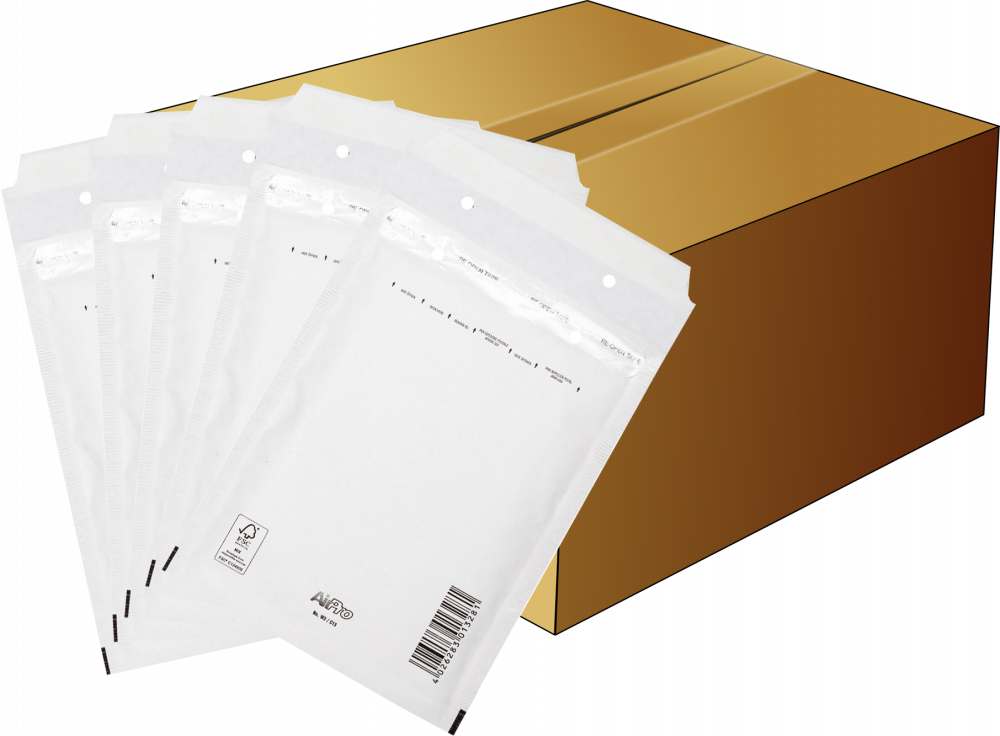 5x Koperta bąbelkowa Bong AirPro, C13, 170x225mm, 100 sztuk, biały