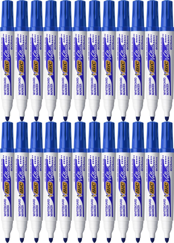 24x Marker suchościeralny Bic Velleda ECOlutions, okrągła, 4.95mm, niebieski