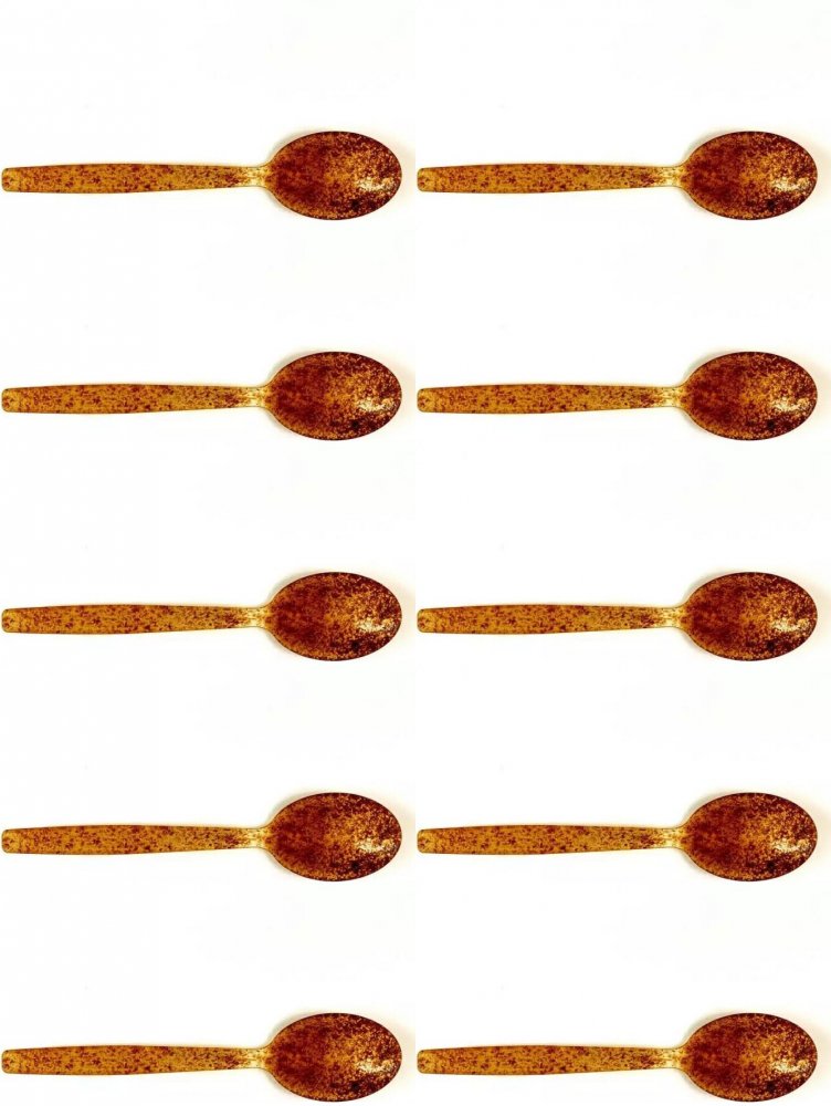 10x Łyżki jednorazowe Biotrem, 17.8cm, otręby pszenne + PLA, 100 sztuk, brązowy