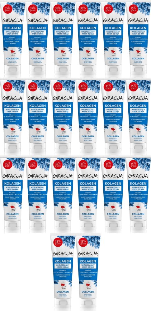 20x Krem do rąk Gracja wygładzający, kolagen, 100ml