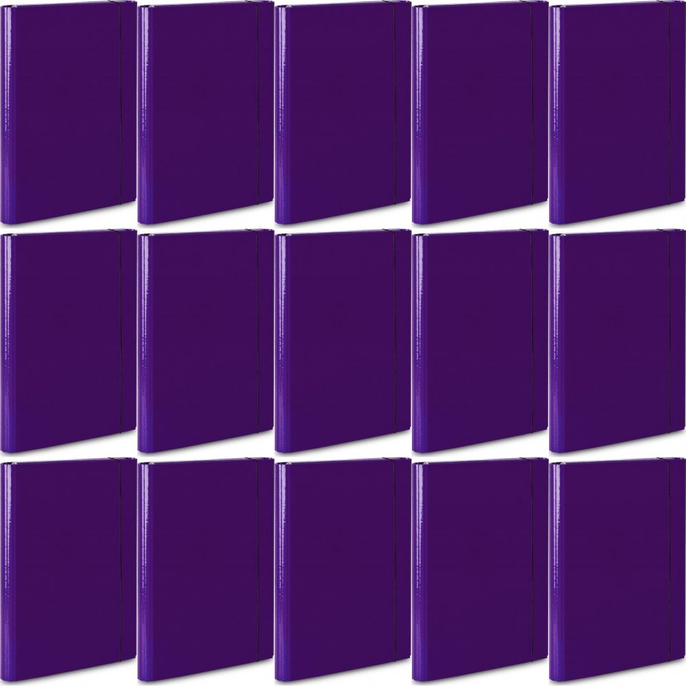 15x Teczka z gumką laminowana VauPe Large 2, A4, 20mm, fioletowy
