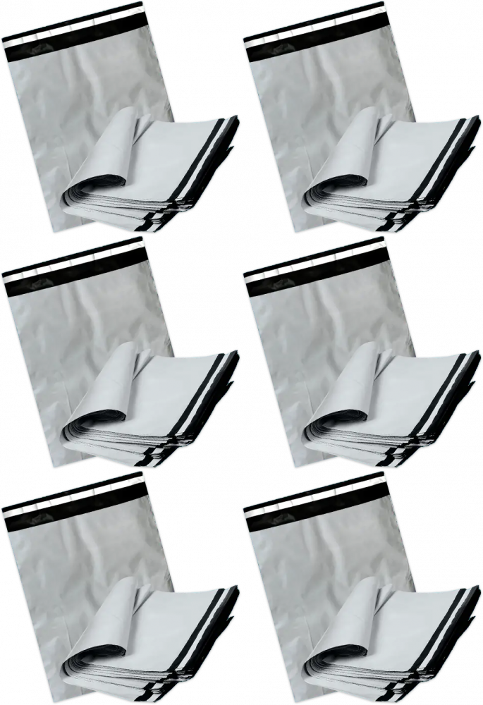 6x Foliopaki kurierskie 03 NC, HK, 240x350+50 mm, 100 sztuk, szary