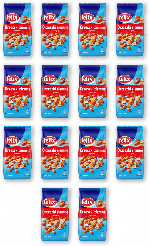 14x Orzechy ziemne Felix, z papryką, 240g