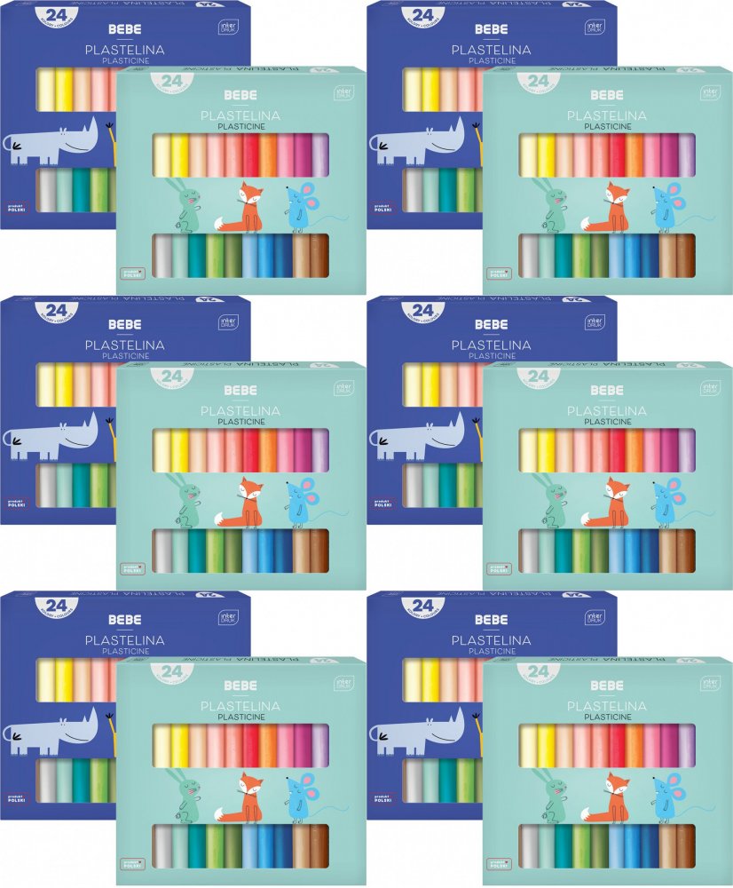 6x Plastelina BEBE Kids, 24 kolory